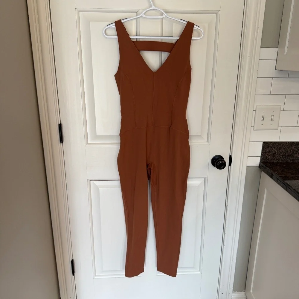 New! Free Movemnt x Free People Never Better One-Piece Brown 45443